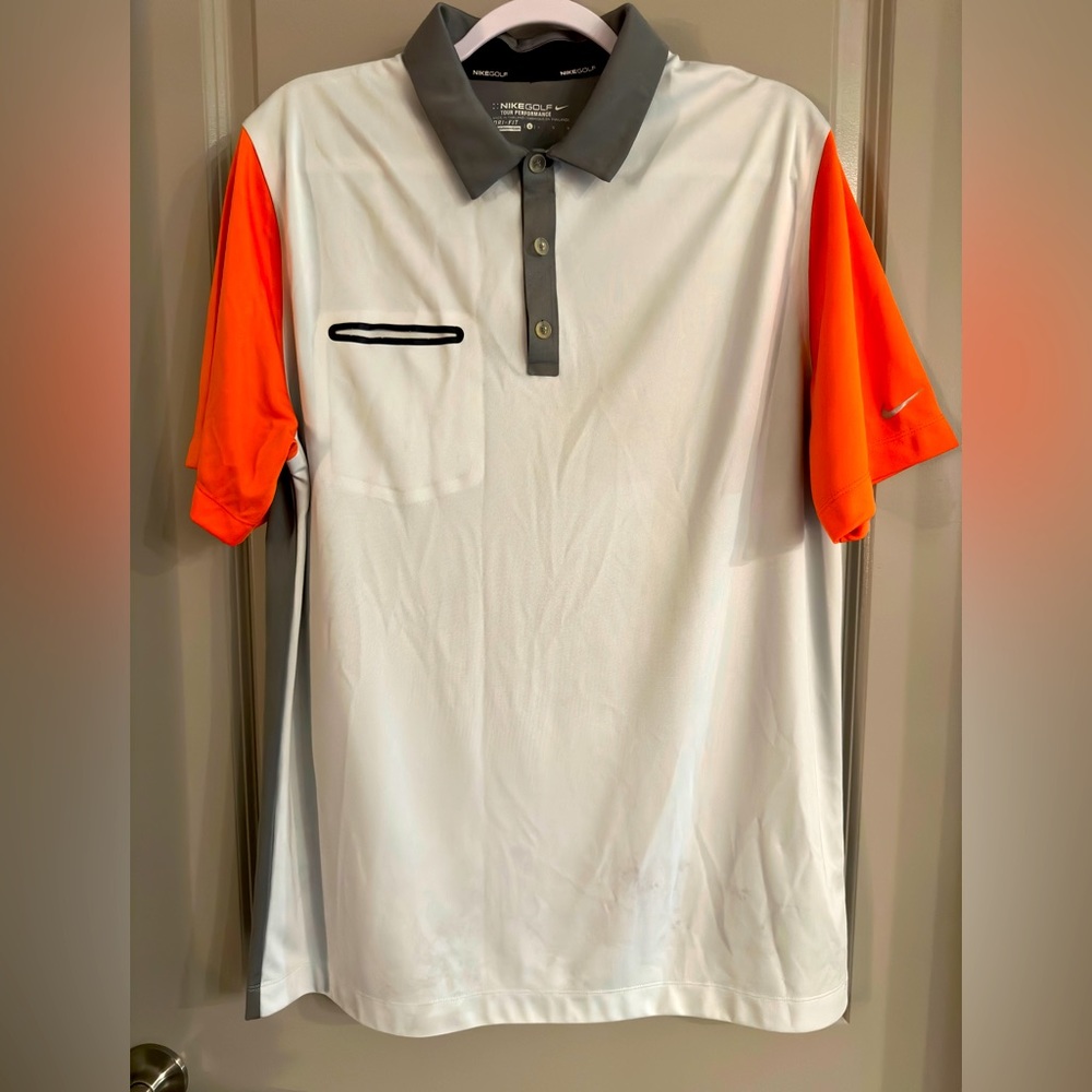 Men’s Nike Golf Shirt. Size Large. Dri-Fit Custom Tour Performance Gear